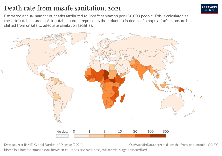 A thumbnail of the "Death rate from unsafe sanitation" chart