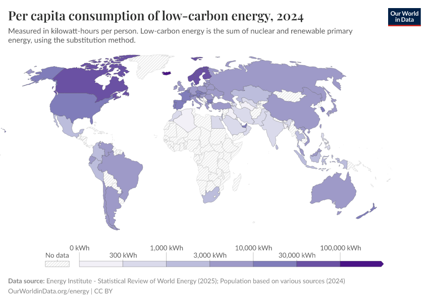 A thumbnail of the "Per capita consumption of low-carbon energy" chart