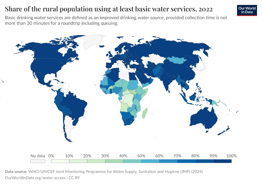 A thumbnail of the "Share of the rural population using at least basic water services" chart