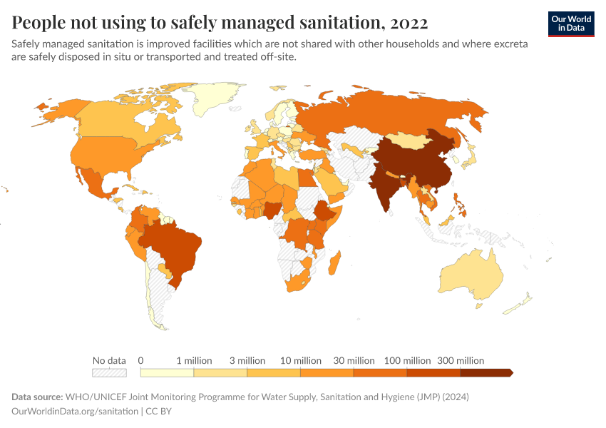 A thumbnail of the "People not using to safely managed sanitation" chart