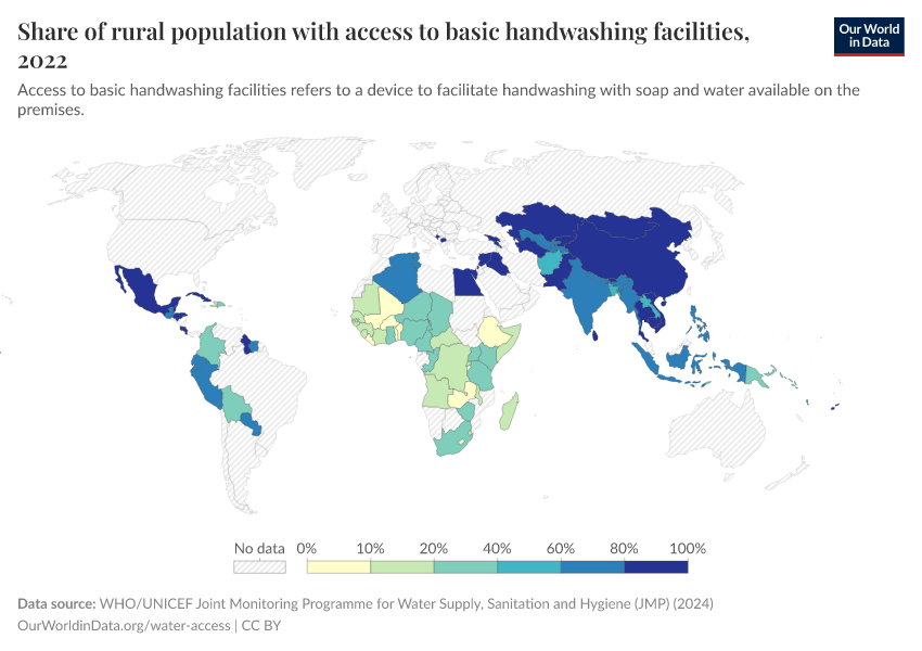 A thumbnail of the "Share of rural population with access to basic handwashing facilities" chart